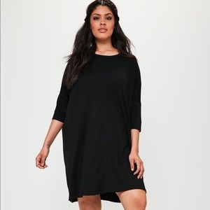 Missguided - Black Oversized Tshirt Dress